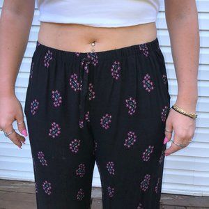 patterned, flowy pants from my closet